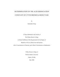 determination of the acid dissociation constant of cytochrome b5