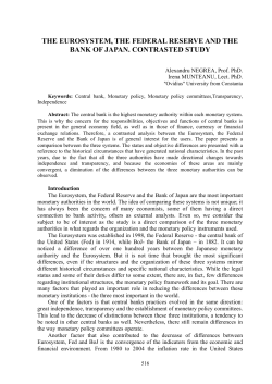 the eurosystem, the federal reserve and the bank of japan