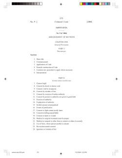 Criminal Code Saint Lucia 2004 - Institute for International and