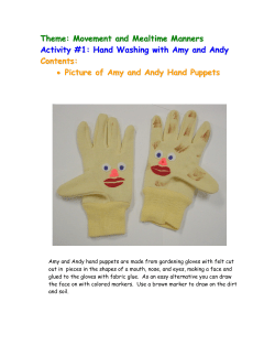 Theme: Movement and Mealtime Manners Activity #1: Hand