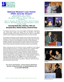 National Women`s Law Center 2009 Awards Dinner