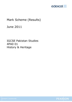 Mark Scheme (Results) June 2011