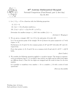 46 Austrian Mathematical Olympiad