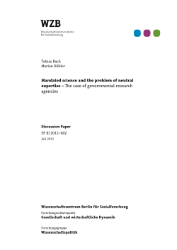 Mandated science and the problem of neutral expertise &ndash; The case