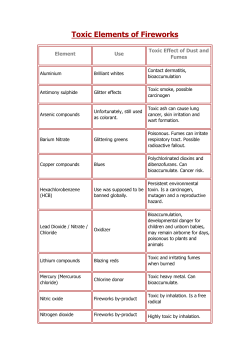 Toxic Elements of Fireworks