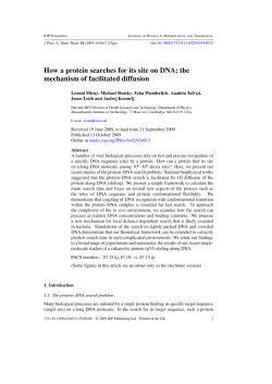 How a protein searches for its site on DNA: the
