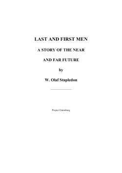 Last and First Men : A Story of the Near and Far Future