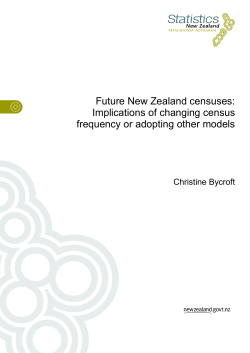 Future New Zealand censuses: Implications of changing census
