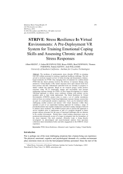 STRIVE: Stress Resilience In Virtual Environments: A Pre