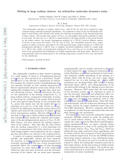 Melting in large sodium clusters: An orbital
