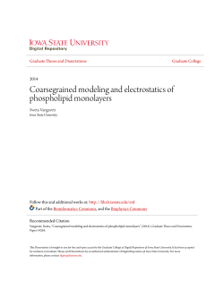 Coarsegrained modeling and electrostatics of phospholipid