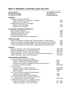 CV Mary McGinnis - USD Sites