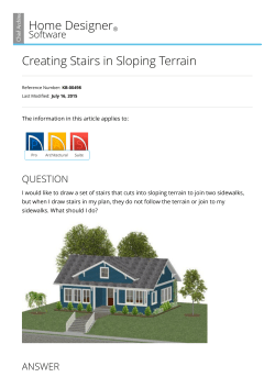 Creating Stairs in Sloping Terrain