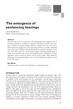 The emergence of sentencing hearings