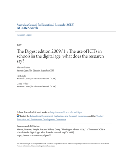 The use of ICTs in schools in the digital age