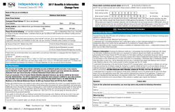 Personal Choice 65 PPO Change Form