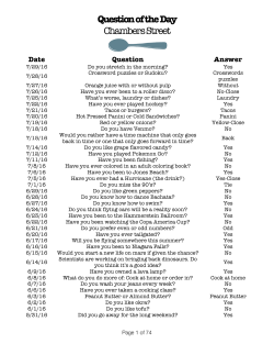 Question of the Day Chambers Street