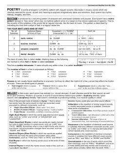 Poetry Terms Notes