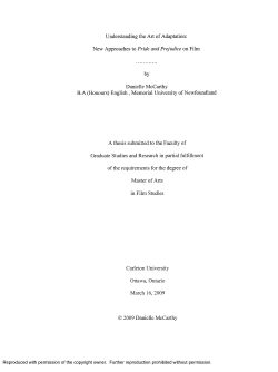 Understanding the Art of Adaptation: New Approaches to