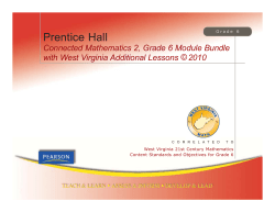 Connected Mathematics 2, Grade 6 Units