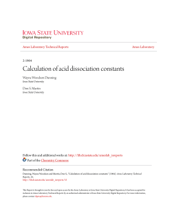 Calculation of acid dissociation constants