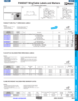 PANDUIT Wire/Cable Labels and Markers
