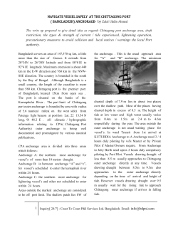 NAVIGATE VESSEL SAFELY AT THE CHITTAGONG PORT