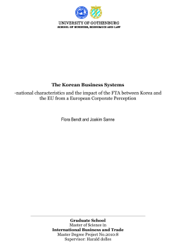 The Korean Business Systems -national characteristics