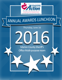 2016 Luncheon Program Booklet - Central Florida Community
