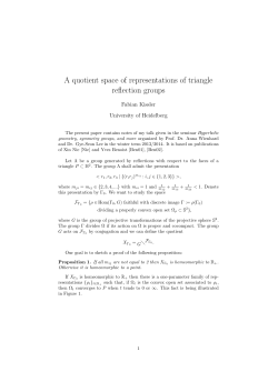 A quotient space of representations of triangle reflection groups