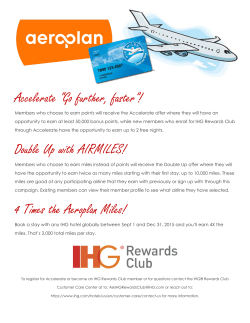 Accelerate “Go further, faster”! Double Up with AIRMILES! 4 Times