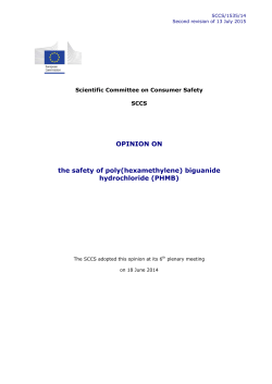 OPINION ON the safety of poly(hexamethylene) biguanide