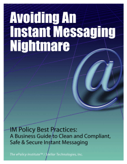 Avoiding an Instant Messaging Nightmare