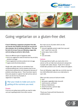 Going vegetarian on a gluten-free diet