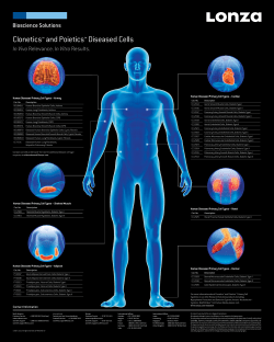 Clonetics&trade; and Poietics&trade; Disease Cells