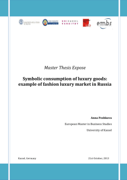 Symbolic consumption of luxury goods: example of