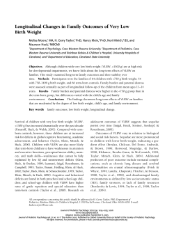 Longitudinal Changes in Family Outcomes of
