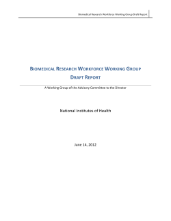 Biomedical workforce working group report