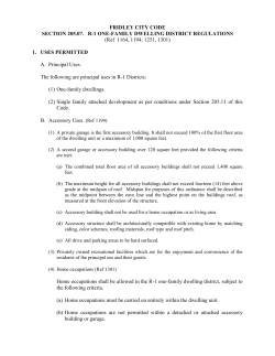 Ch 205.07 R-1 One Family Dwelling