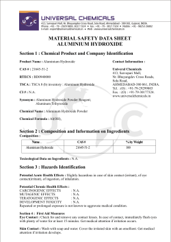MSDS - ALUMINIUM HYDROXIDE