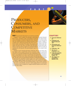 PRODUCERS, CONSUMERS, AND COMPETITIVE MARKETS