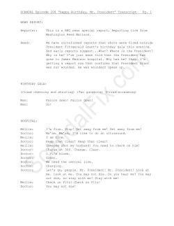 SCANDAL Episode 208 &ldquo;Happy Birthday, Mr. President&rdquo; Transcript