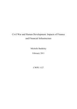 Civil War and Human Development: Impacts of Finance and