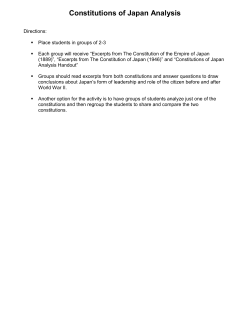 Constitutions of Japan Analysis