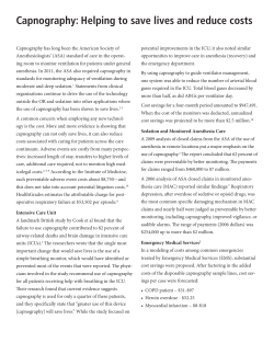 Capnography Economics White Paper View White Paper