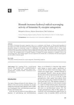 Bismuth increases hydroxyl radical-scavenging activity of histamine
