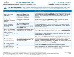 HSA Bronze 6500-100 - Common Ground Healthcare Cooperative