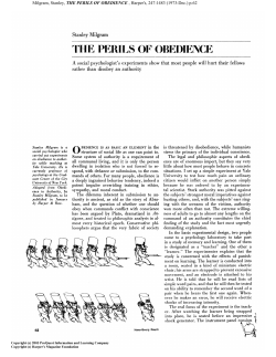 The Perils of Obedience