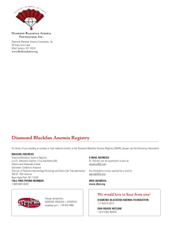 Diamond Blackfan Anemia Registry