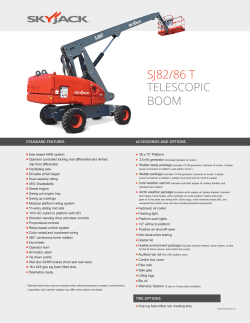 SJ82/86 T TELESCOPIC BOOM